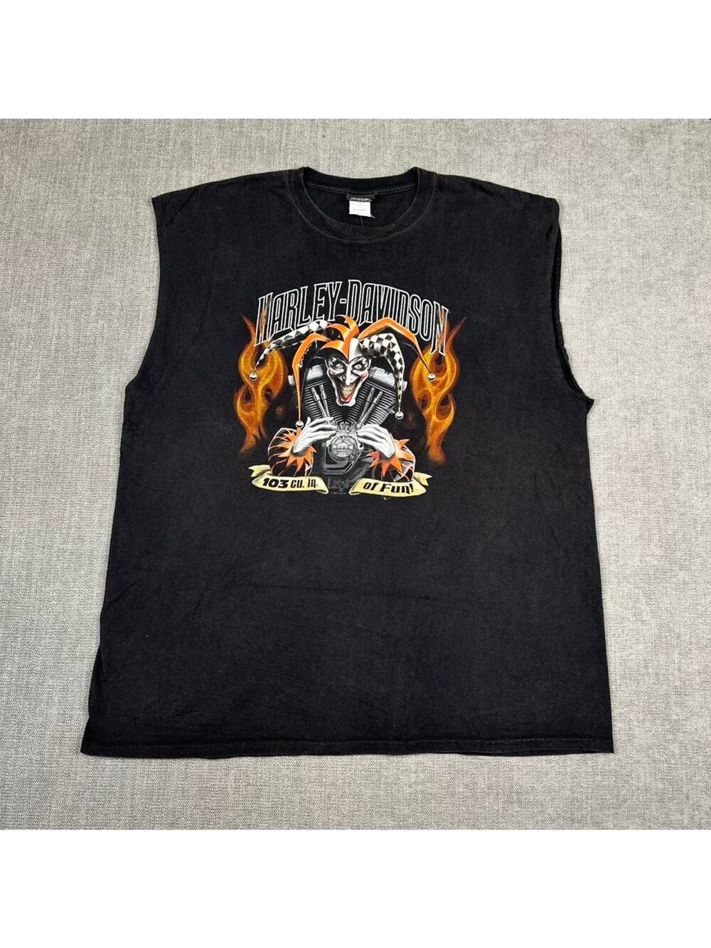 Harley Davidson Clown cut off t-shirt